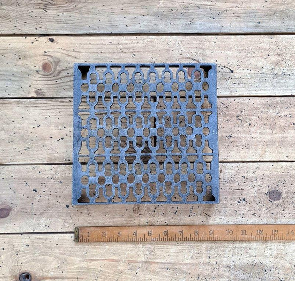 Air Brick / Trivet Cast Antique Iron Triple 229mm x 229mm