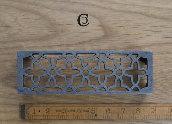 Air Brick / Trivet Metric Size Cast Antique Iron 65mm x 215mm