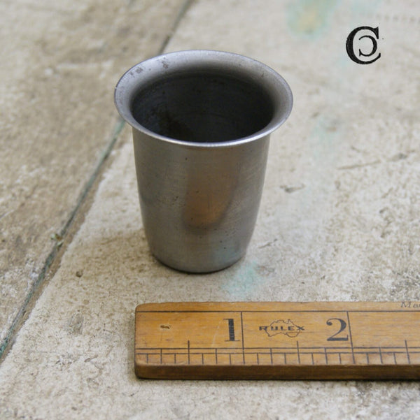 Candle Holder Cup with Wood Screw Antique Iron 25mm