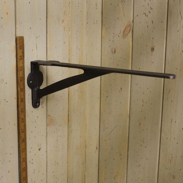 Shelf Bracket GALLOWS Plain Lugs Cast Antique Iron 350mm x 125mm