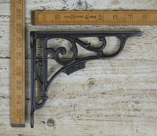 Shelf Bracket GNER Cast Antique Iron 180mm x 195mm