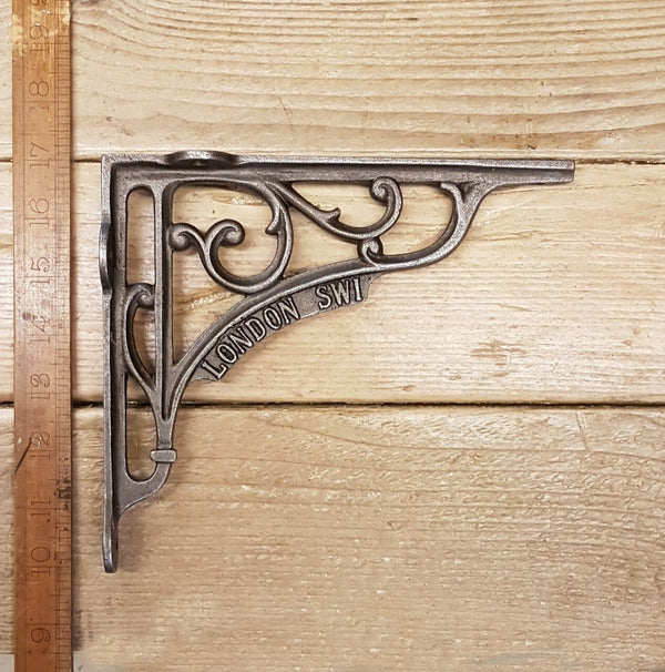 Shelf Bracket LONDON SW1 Antique Iron 180mm x 200mm