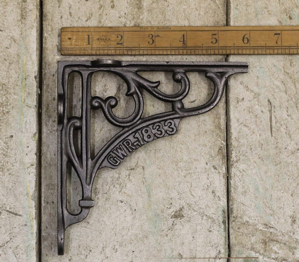 Shelf Bracket GWR 1833 Cast Antique Iron 150mm x 150mm