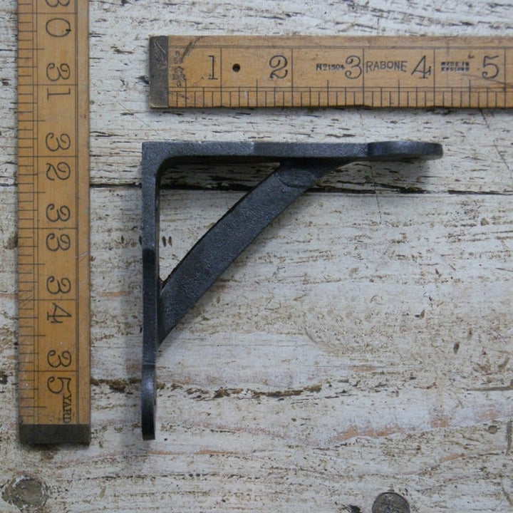 Shelf Bracket GALLOWS Penny End Cast Antique Iron 100mm x 100mm