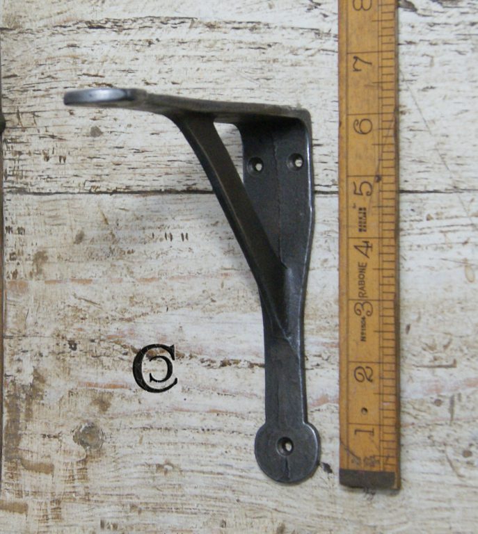 Shelf Bracket GALLOWS Penny End Cast Antique Iron 150 x 150mm