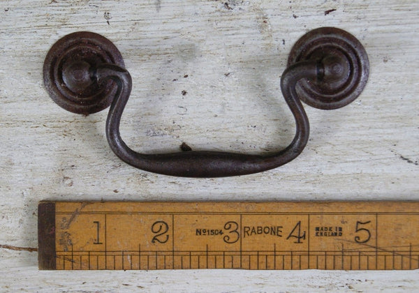 Swan Neck Drop Handle Antique Cast Iron 92mm CC