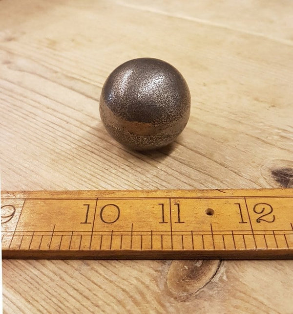 Knob Cannon Ball Round Cast Antique Iron 38mm Diameter M4