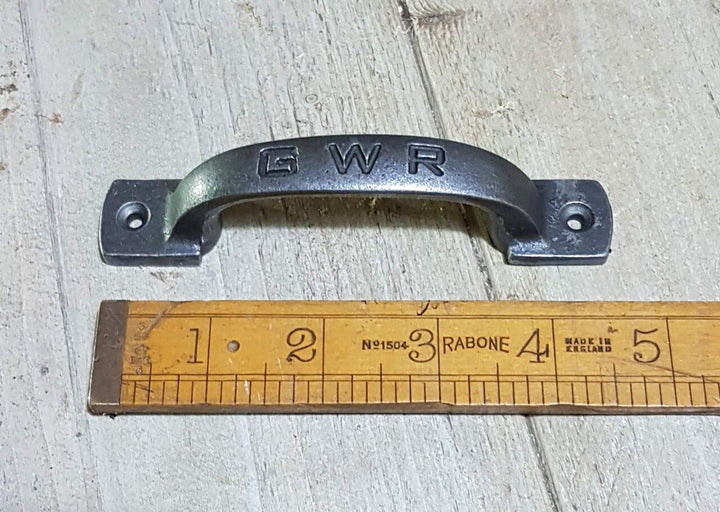 Square D Handle Horizontal GWR Cast Antique Iron 120mm