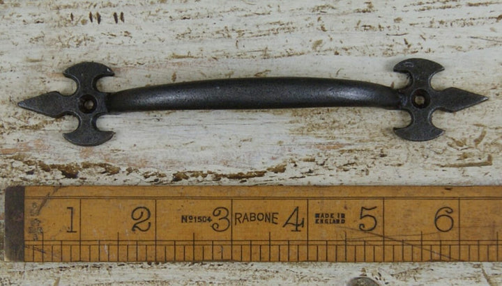 Pull Handle GOTHIC Bow Cast Antique Iron 157mm