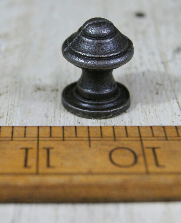 Knob Base Plate Victorian Cast Antique Iron 20mm Diameter