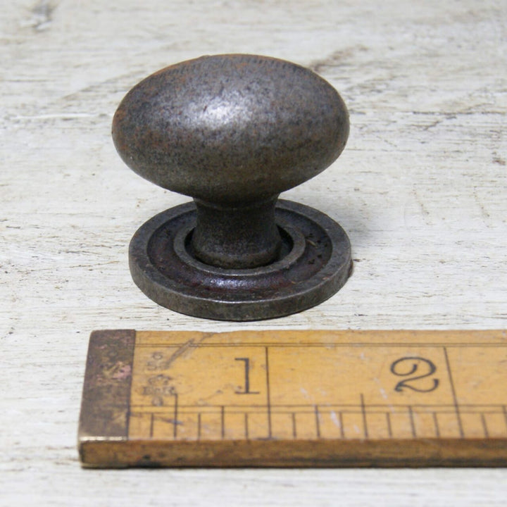 Knob Oval Knob Back Plate Cast Antique Iron 38mm if oos use 30