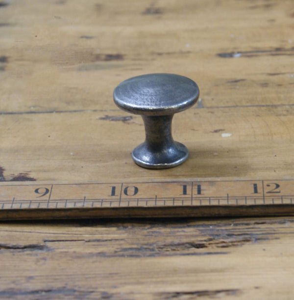 Knob Curved Top Cast Antique Iron 32mm Diameter