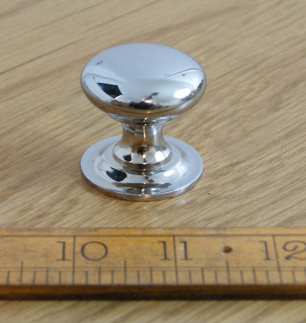 Knob Traditional BLENHEIM Base Plate Chrome on Brass 35mm