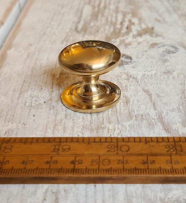 Knob Traditional BLENHEIM Base Plate Solid Brass 35mm