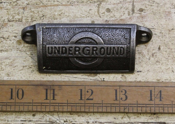 Cup Pull Handle LONDON UNDERGROUND Cast Antique Iron 98mm