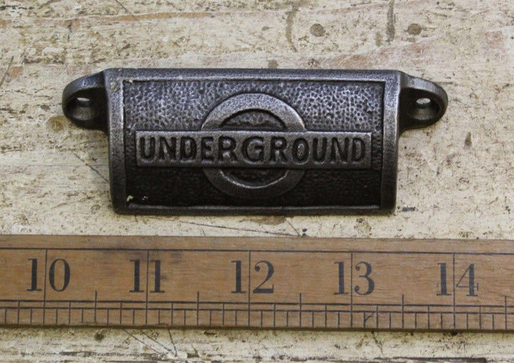 Cup Pull Handle LONDON UNDERGROUND Cast Antique Iron 98mm