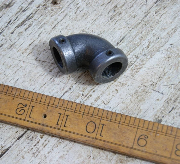 Pipe 30mm Component Corner Elbow 90 deg THREADED Antique Iron