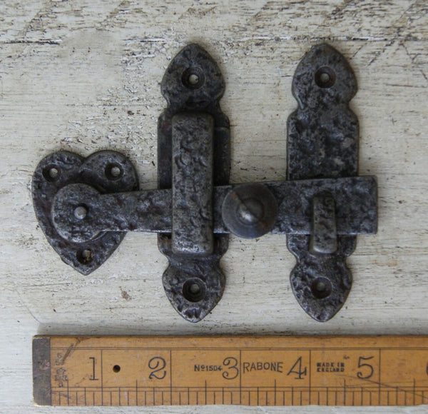 Door Latch Cast Antique Iron Textured Finish 125mm