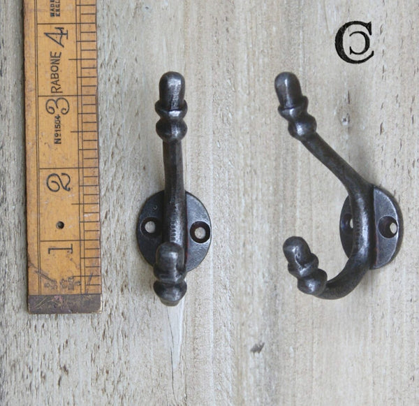 Hat Coat Hook CHILDS ACORN Cast Antique Iron 75mm