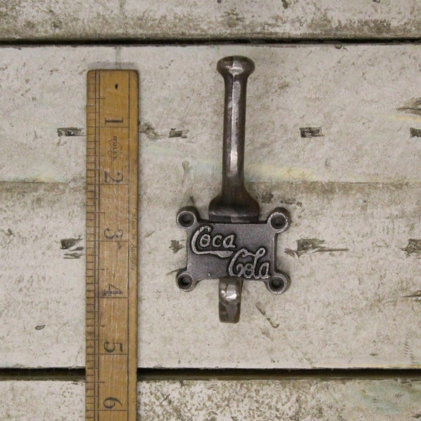 Coat Hook Double 2 Part Retro 4 Hole COCA COLA Antique Iron 125m