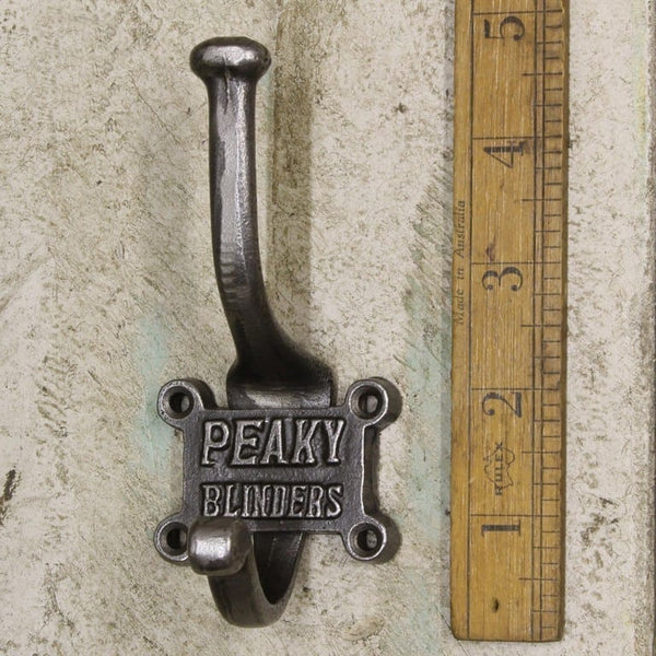 Coat Hook Double 2 Part Retro PEAKY BLINDERS Antique Iron 125m