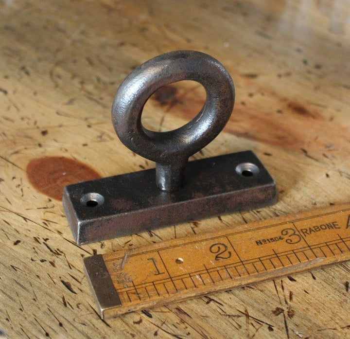 Ceiling Hook Cleat Loop Eye Cast Antique Iron 75mm