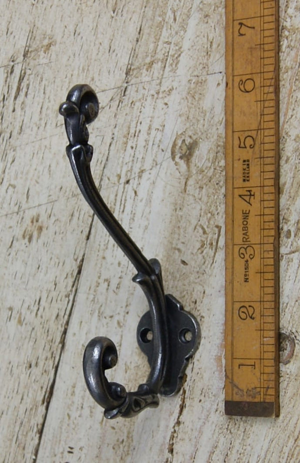 Hat Coat Hook ORNATE Cast Antique Iron 148mm