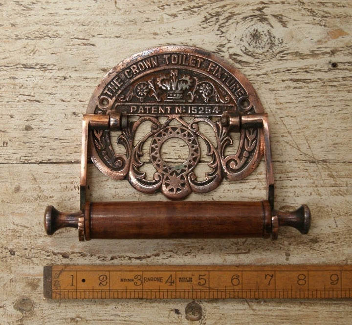 Toilet Roll Holder CROWN Fixture Antique Copper