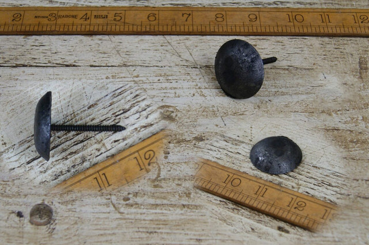 Stud / Nail Square with Dots Hand Forged Black Wax 35mm x 35mm TBD