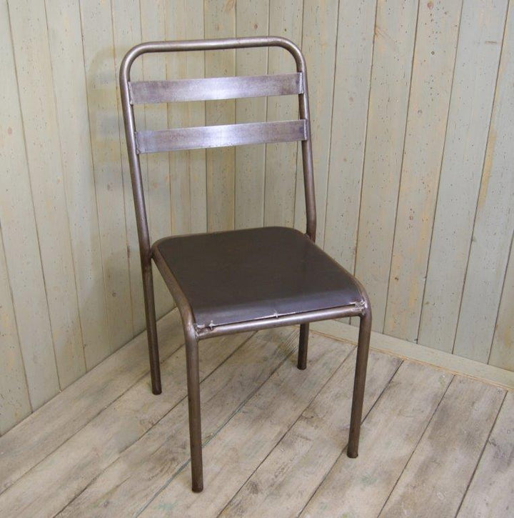 School Chair Tubular Stackable Antique Iron 450mm