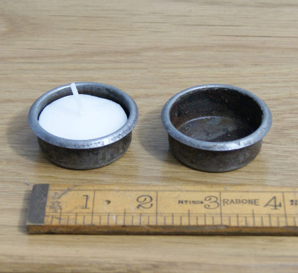 Candle Tea Light Insert PRESSED 16mm x 40mm Diameter Rim 46mm