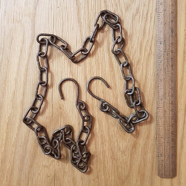 Airer Chain with Hooks Set of 3 Antique Iron 500mm