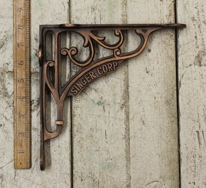 Shelf Bracket SINGER CORP Antique Copper 200mm x 200mm