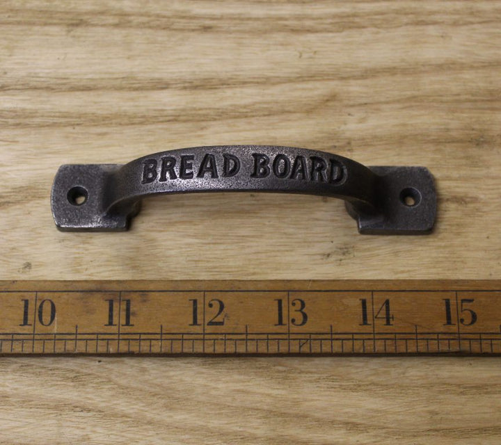 Square D Handle BREAD BOARD Cast Antique Iron 120mm