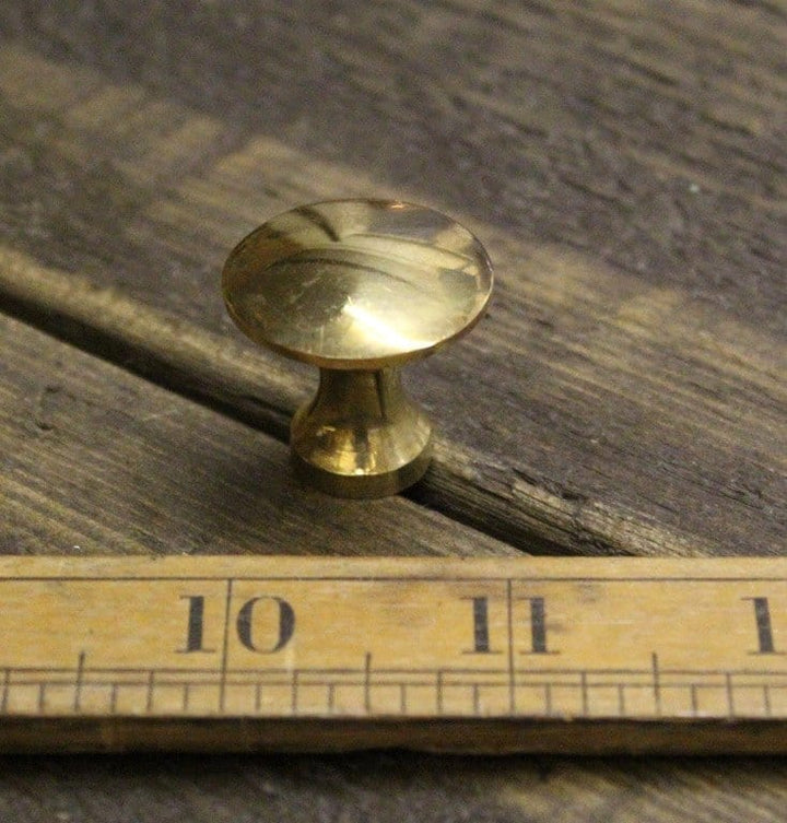 Knob Shutter Bureau Solid Brass Antique 25mm