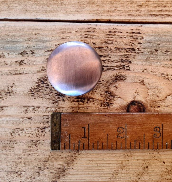 Knob Plain Shaker Cast Antique Copper 35mm Diameter