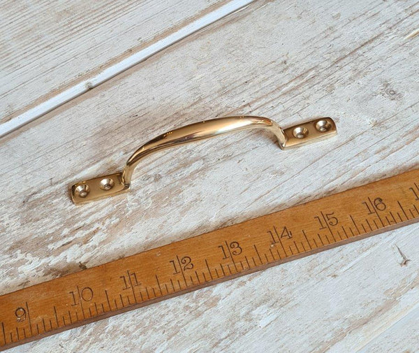 Sash Handle Square End 4 Hole Solid Brass TERRANOVA 150mm