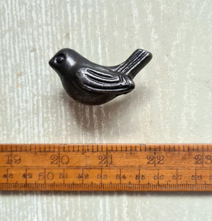 Knob Cupboard WREN BIRD Cast Antique Iron 54mm