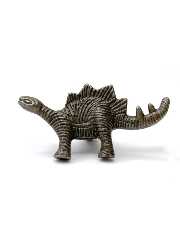 Knob Cupboard DINOSAUR Stegosaurus Cast Antique Iron 60mm