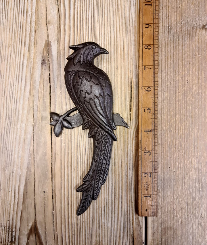 Door Knocker BIRD OF PARADISE PARROT Cast Antique Iron 200mm