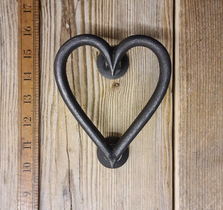 Door Knocker LOVE HEART Shape Round Striker Antique Iron 150x130