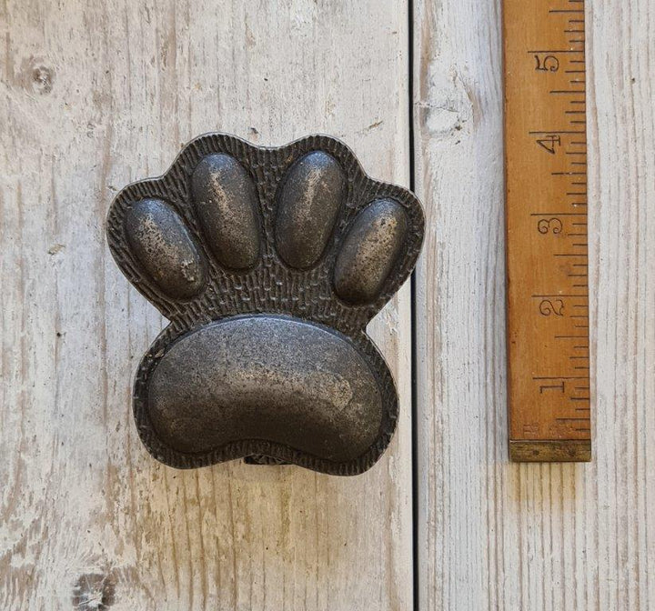 Door Knocker DOG PAW PRINT Cast Antique Iron 95mm