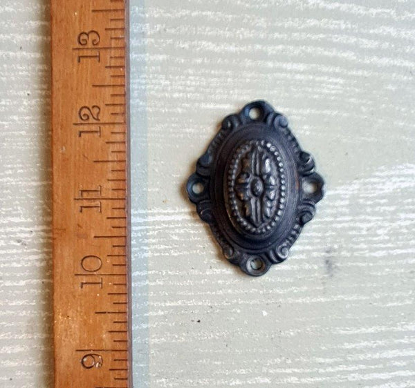 Escutcheon EDWARD With Cover Antique Iron 70mm High