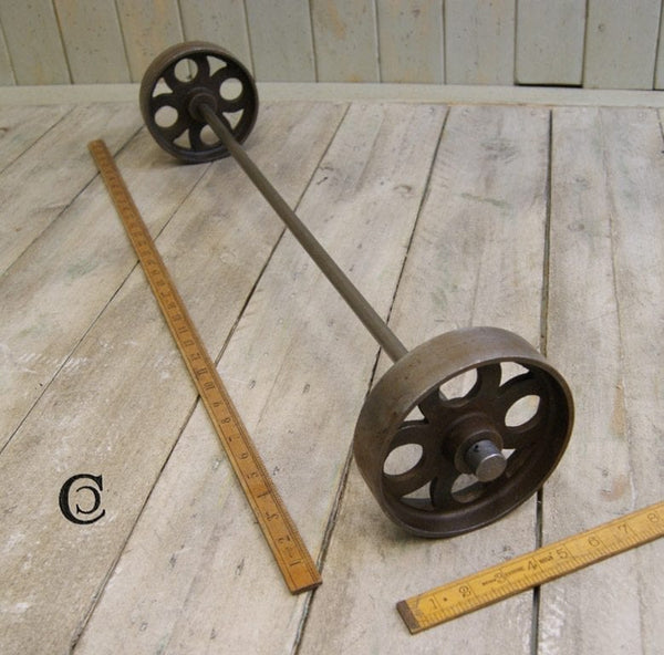 Castor Wheel Set 2 Wheels, 2 Axle, 2 Caps, 1 Rod