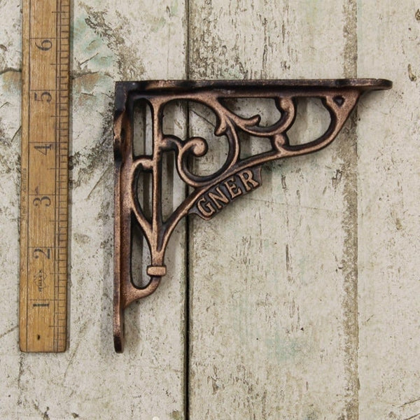 Shelf Bracket GNER Antique Copper 125mm x 125mm