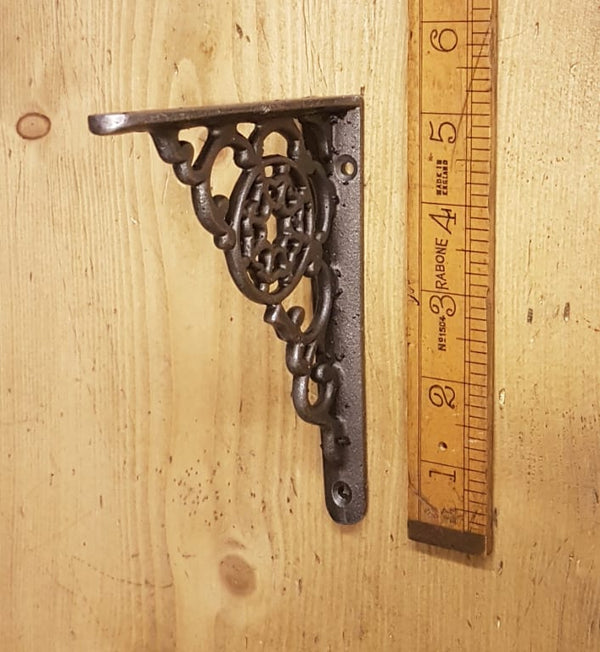 Shelf Bracket COBWEB Design Cast Antique Iron 100mm x 140mm