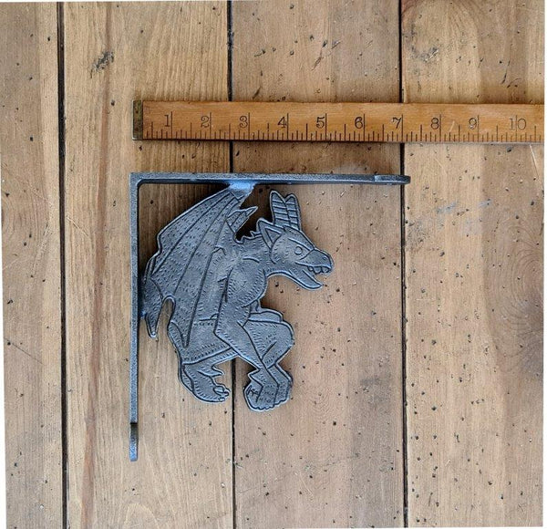 Shelf Bracket GARGOYLE Cast Antique Iron 180mm x 180mm