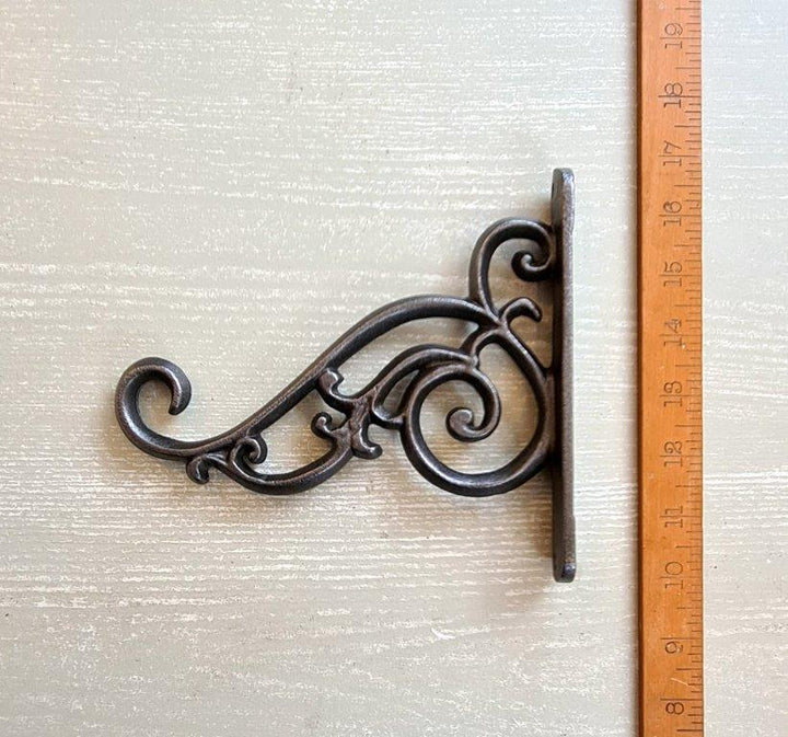 Plant Hanger SWIRL Cast Antique Iron 185mm x 170mm high