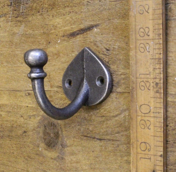 Hook Single Ball End Spearhead DORSET Antique Iron 50mm