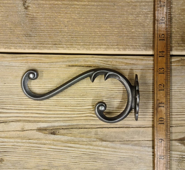 Coat Hook Double KELGATE Wave Antique Iron 85mm High 180mm